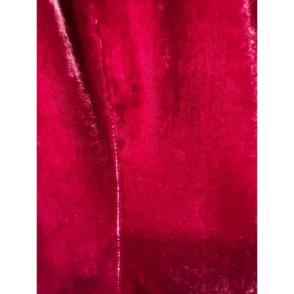 Vintage Albert Nipon Dark Raspberry Velvet 2-Piece Tank & Pencil Skirt Set Sz 8